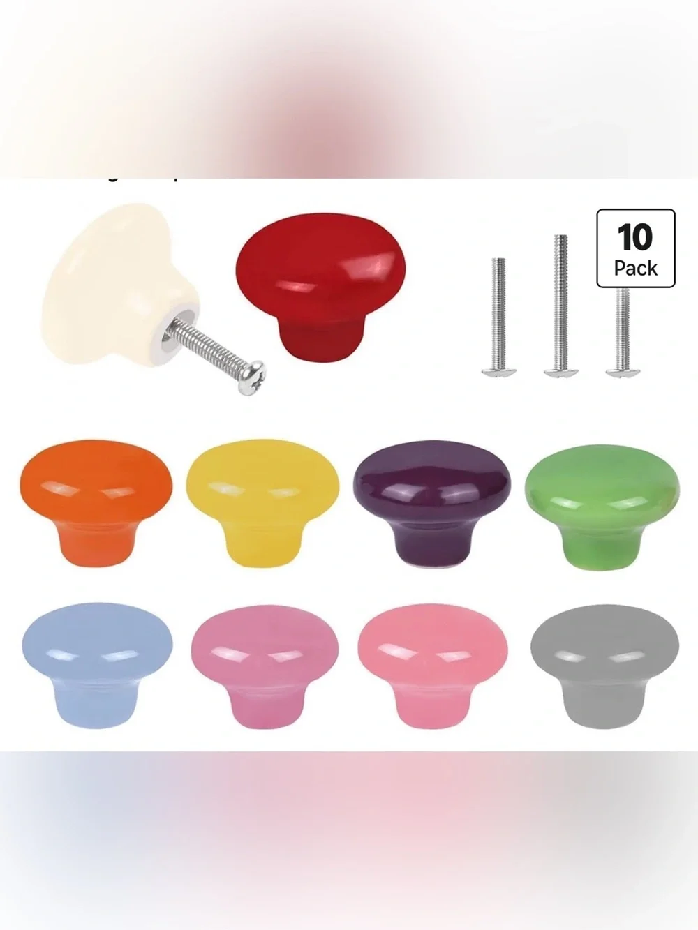 Multicolor Round Cabinet Knobs - Home Storage & Organization
